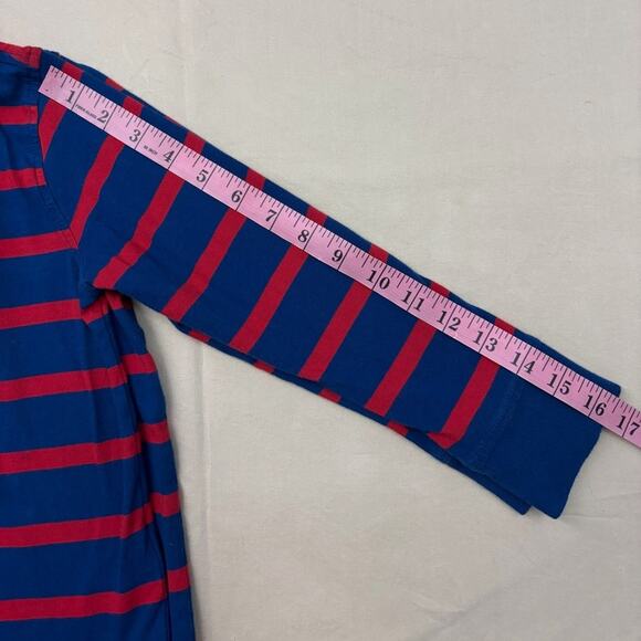 J.Crew Factory Crewcuts Blue and Red Boys Striped Hooded Shirt Size XS 4 - 5 - Picture 8 of 8